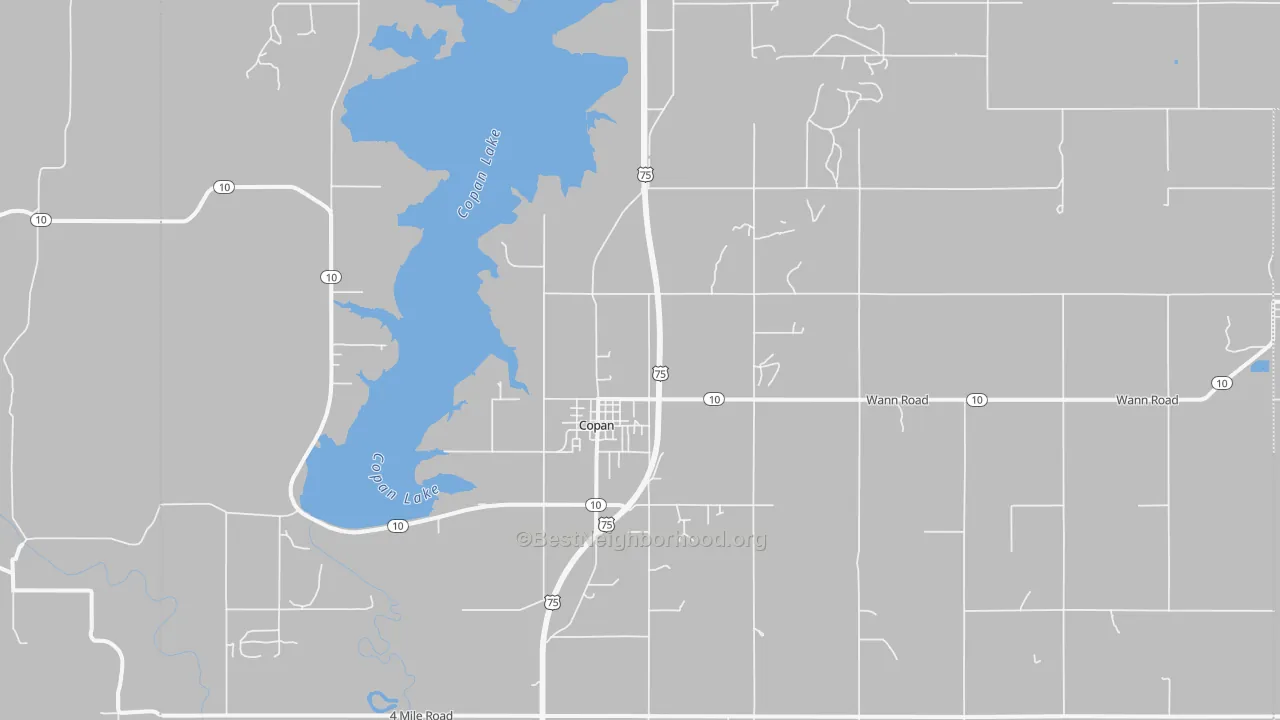 Bike Grade map of 74022, OK