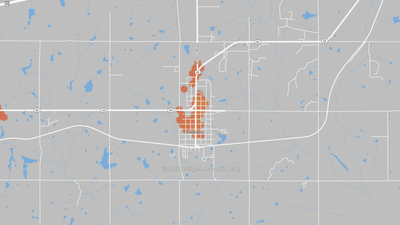 Bike Grade map of 74026, OK