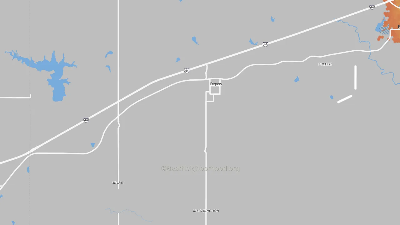 Bike Grade map of 74028, OK