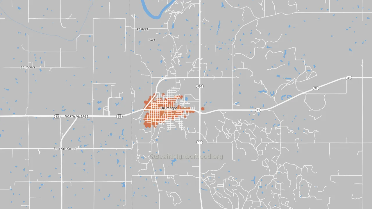 Bike Grade map of 74030, OK