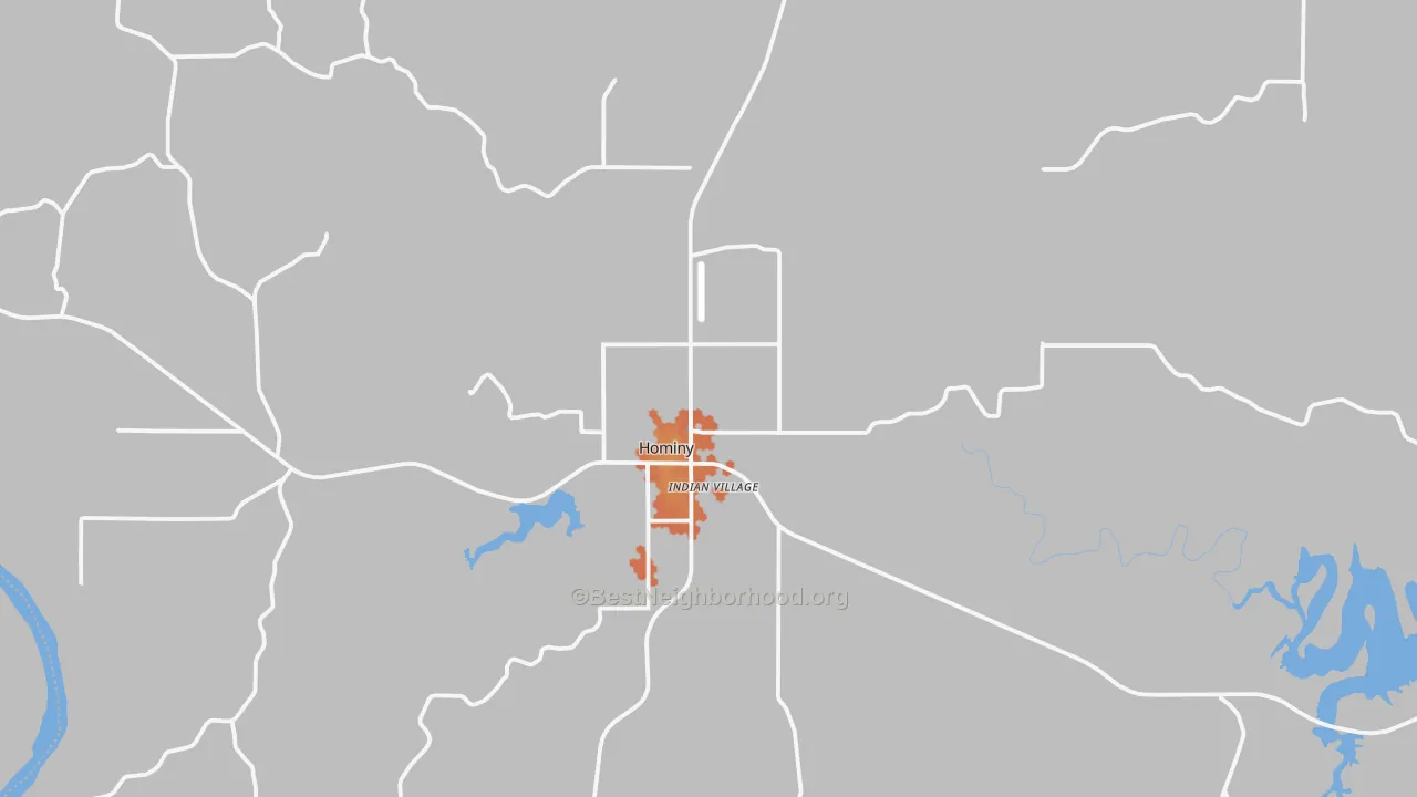 Bike Grade map of 74035, OK