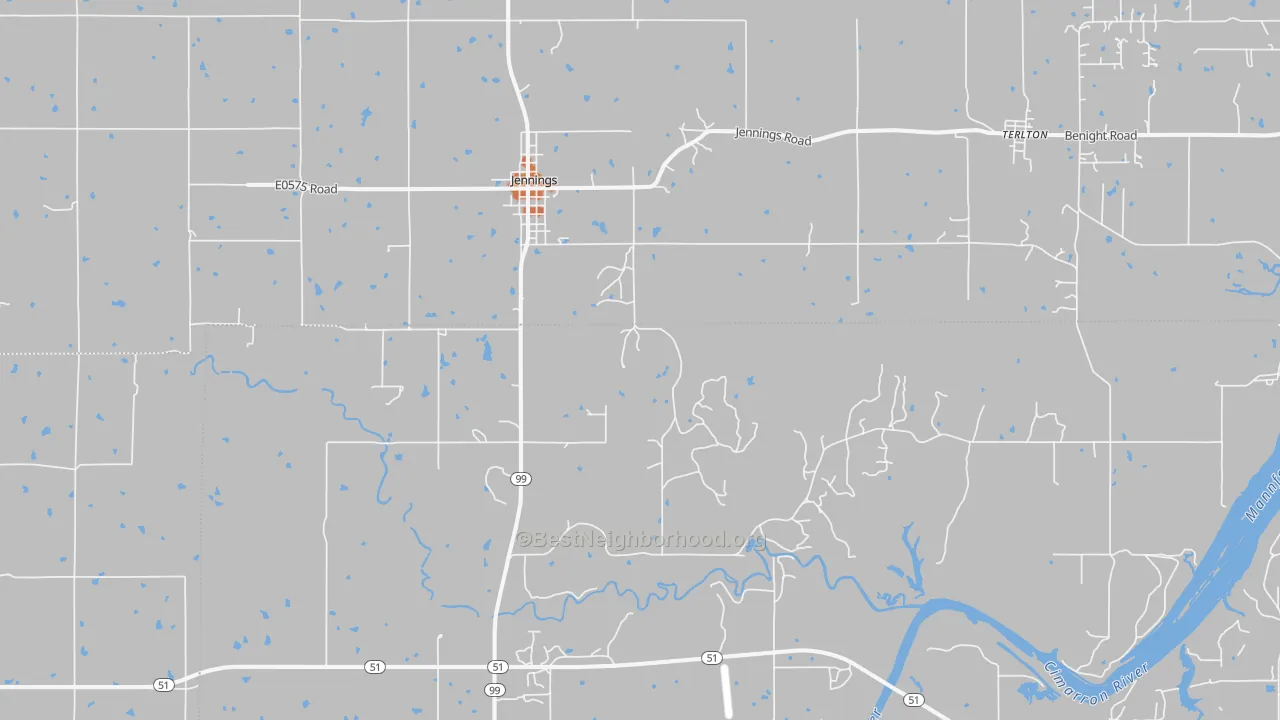 Bike Grade map of 74038, OK