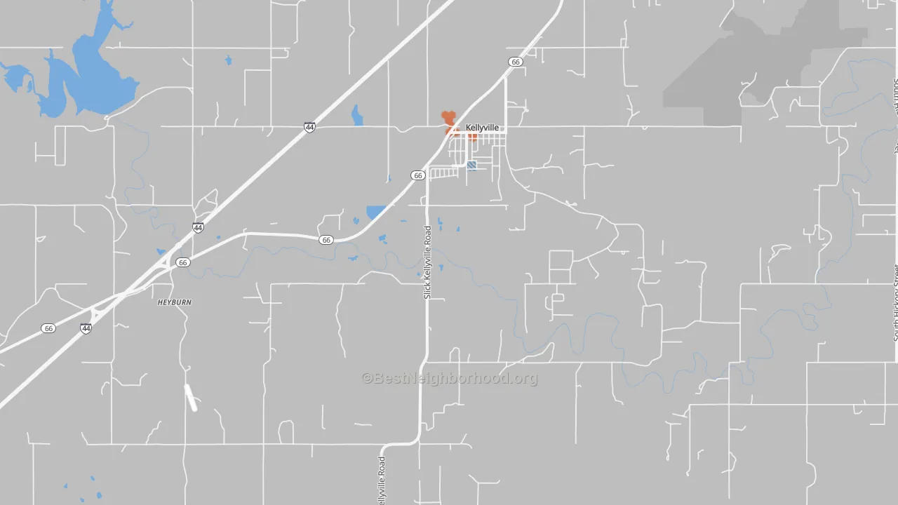 Bike Grade map of 74039, OK