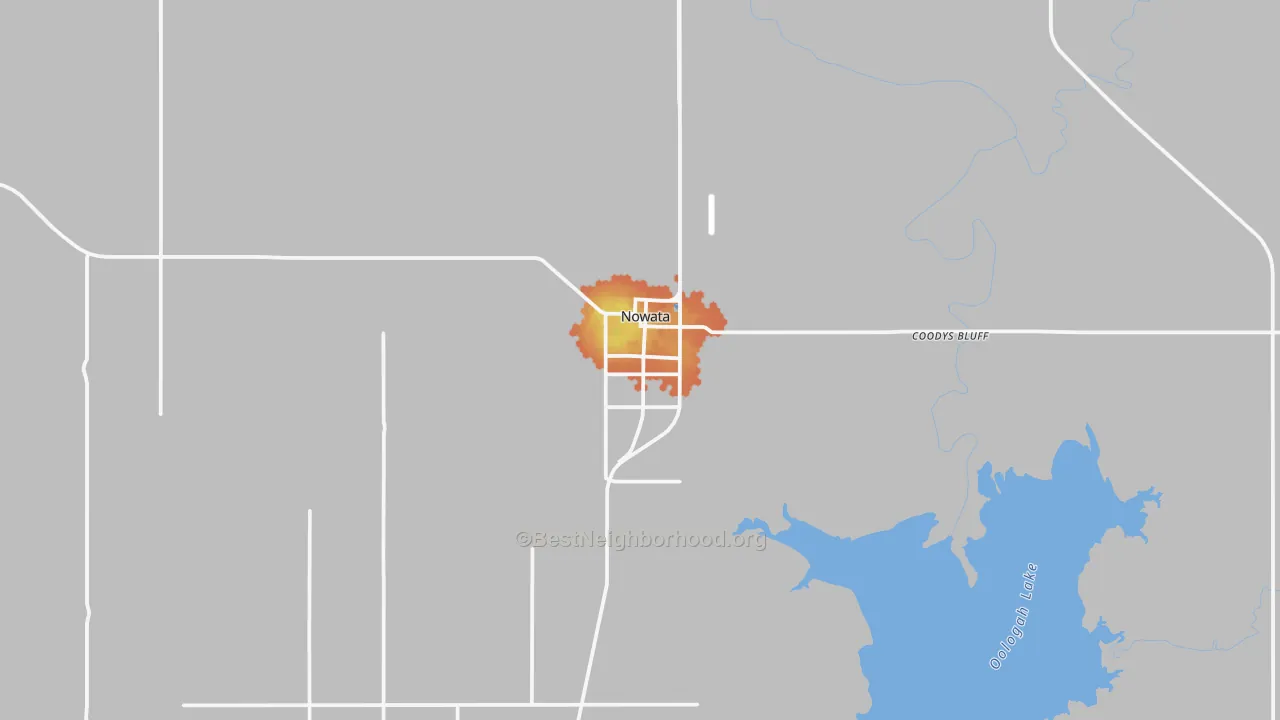 Bike Grade map of 74048, OK
