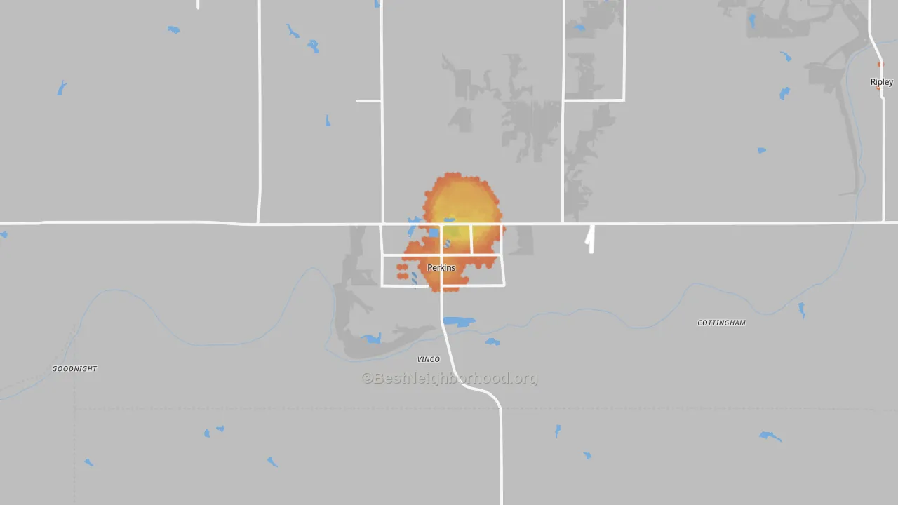 Bike Grade map of 74059, OK