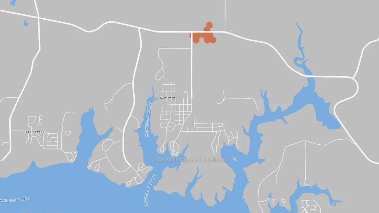 Bike Grade map of 74060, OK