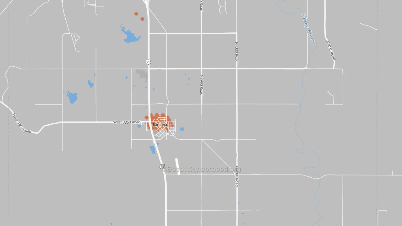 Bike Grade map of 74061, OK