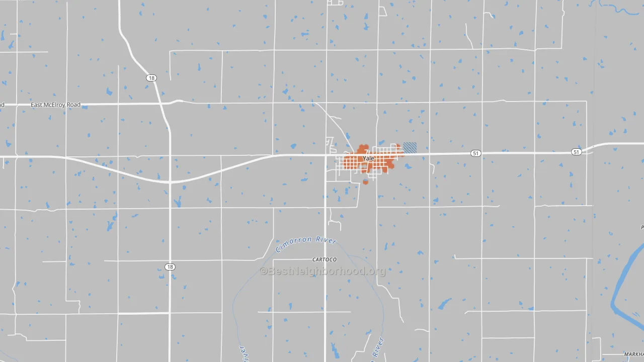 Bike Grade map of 74085, OK