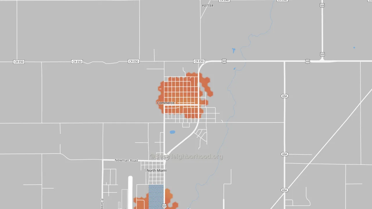 Bike Grade map of 74339, OK
