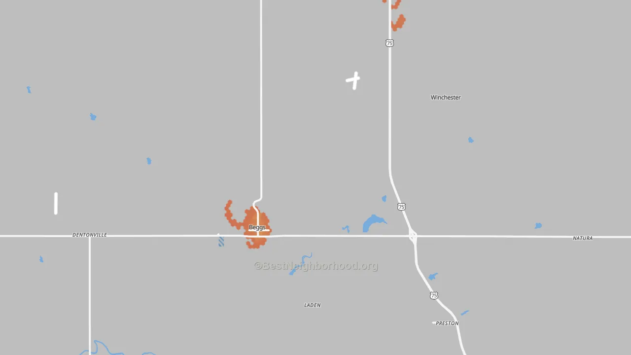 Bike Grade map of 74421, OK