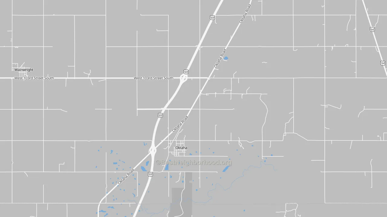 Bike Grade map of 74450, OK