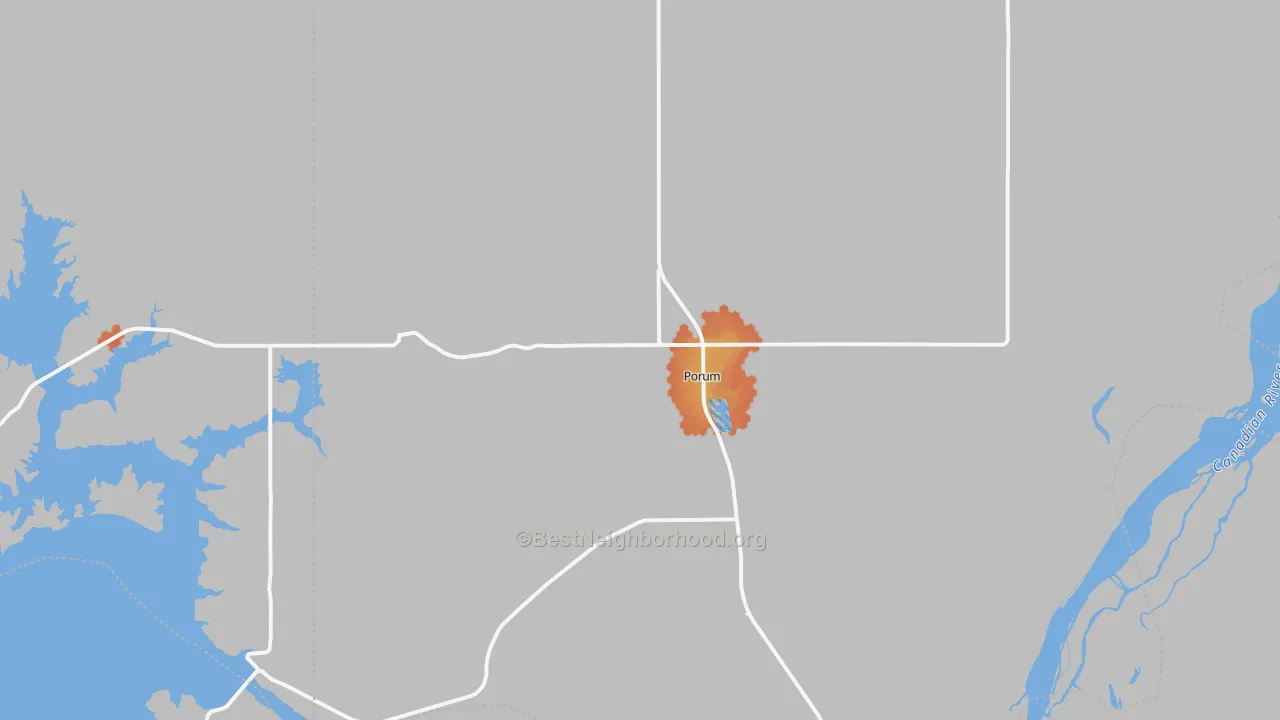 Bike Grade map of 74455, OK
