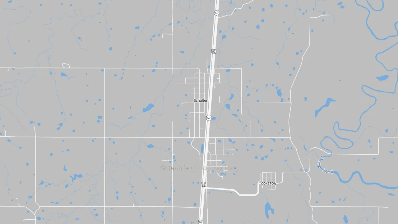 Bike Grade map of 74460, OK