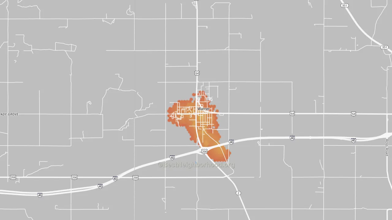 Bike Grade map of 74469, OK