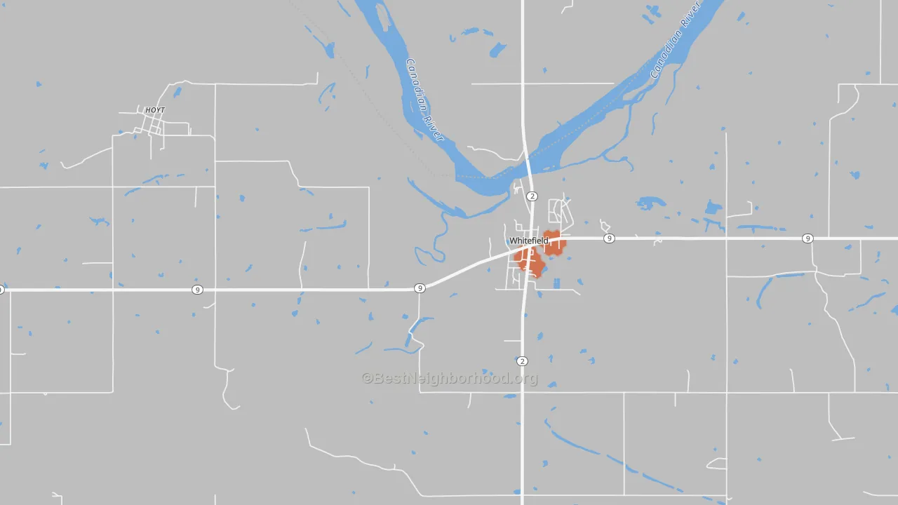 Bike Grade map of 74472, OK