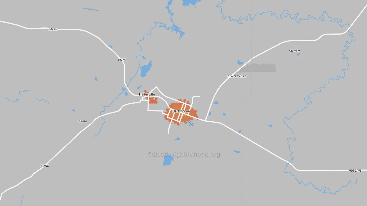 Bike Grade map of 74547, OK