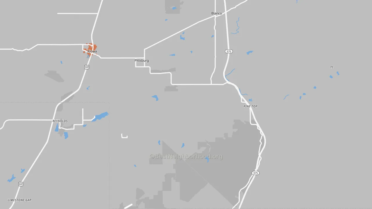 Bike Grade map of 74560, OK