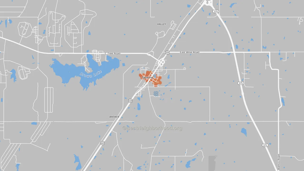 Bike Grade map of 74565, OK
