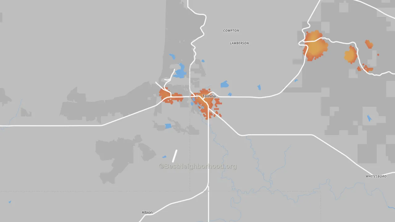 Bike Grade map of 74571, OK