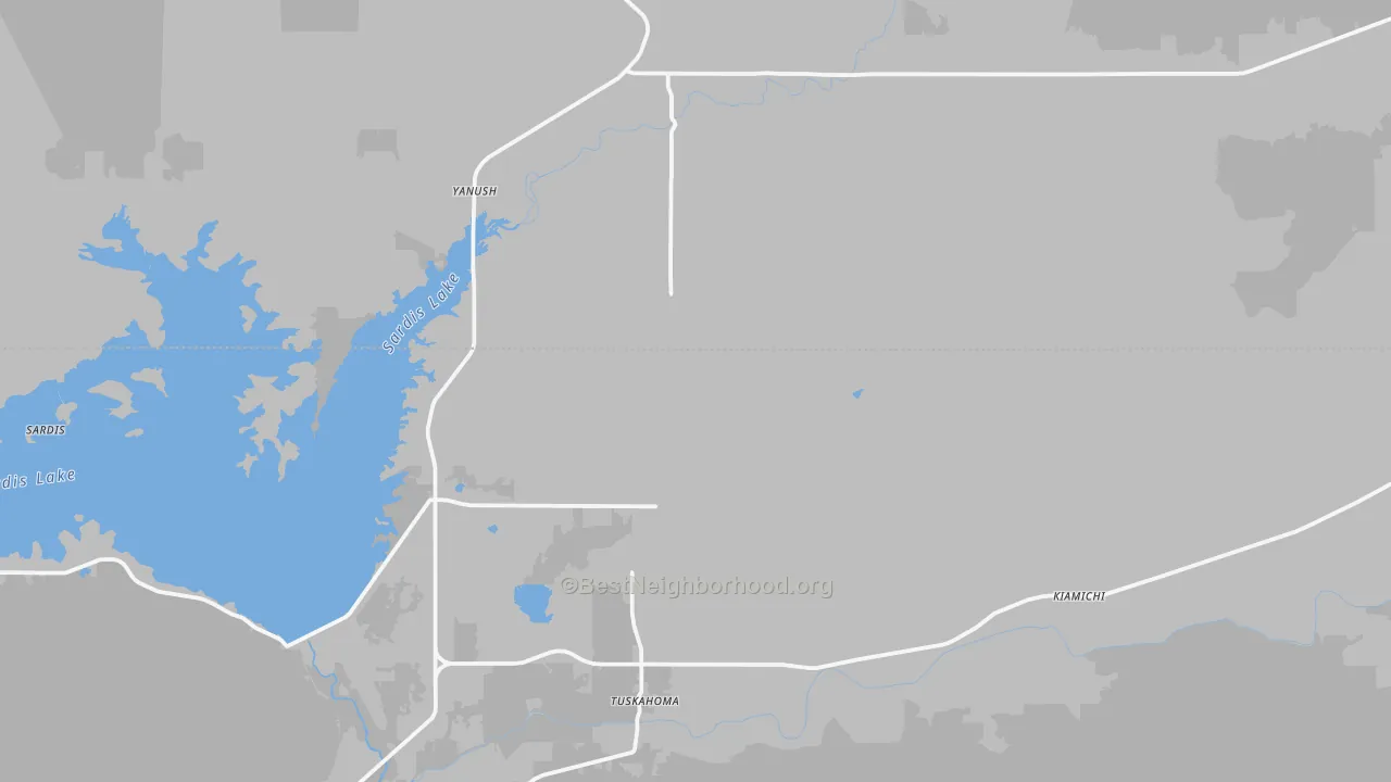 Bike Grade map of 74574, OK