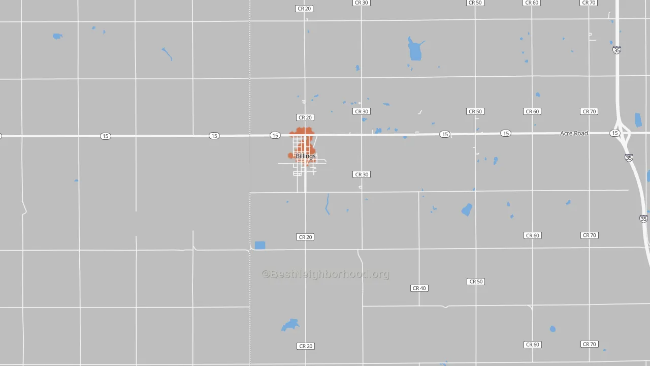 Bike Grade map of 74630, OK