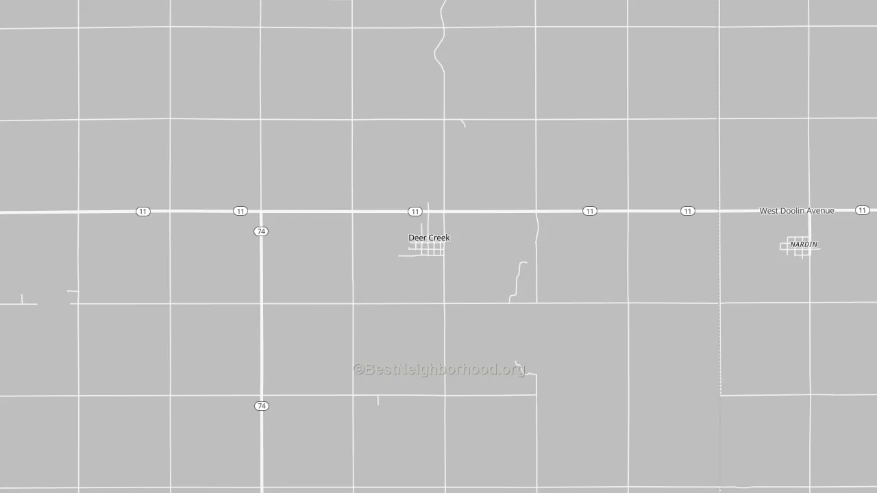 Bike Grade map of 74636, OK