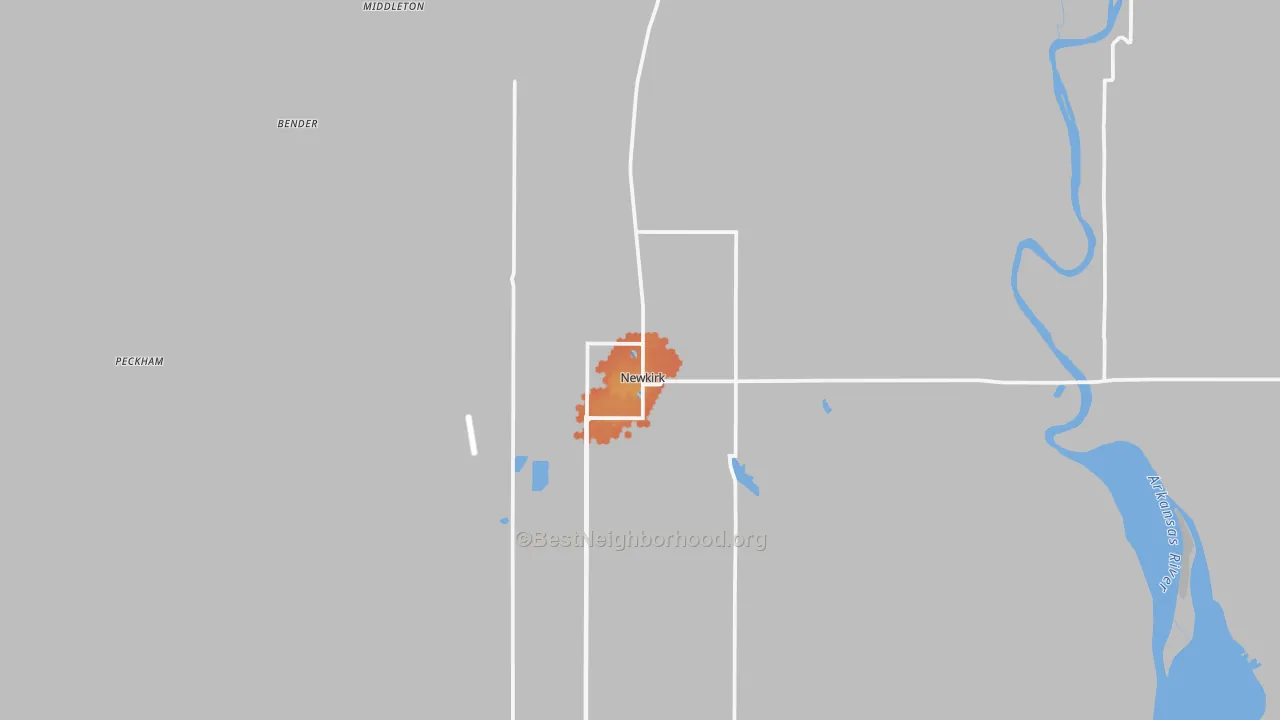 Bike Grade map of 74647, OK