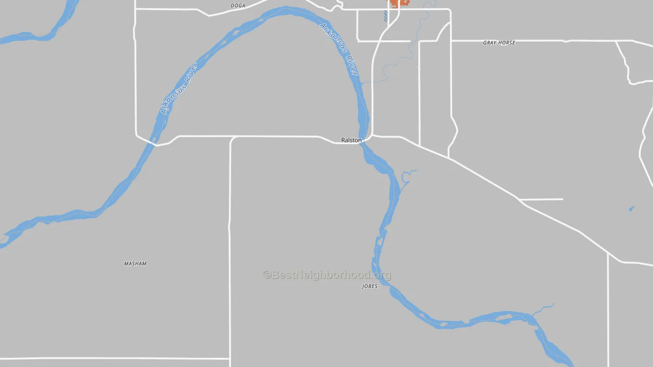 Bike Grade map of 74650, OK
