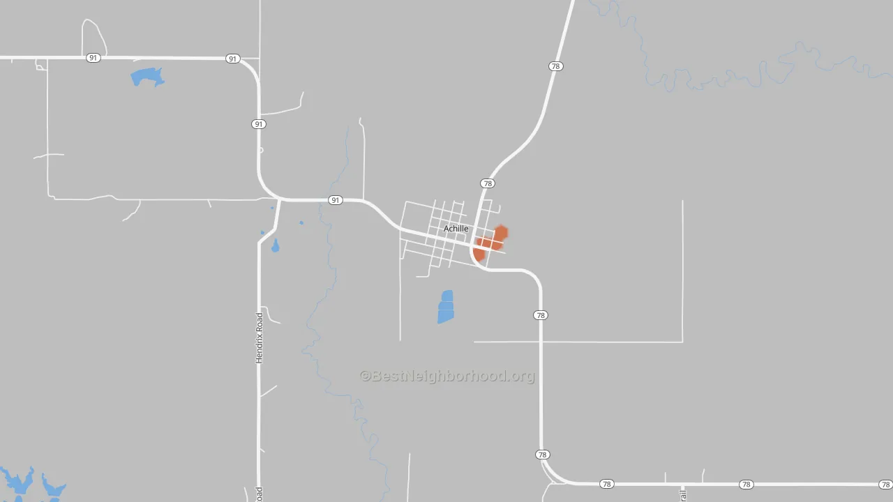 Bike Grade map of 74720, OK