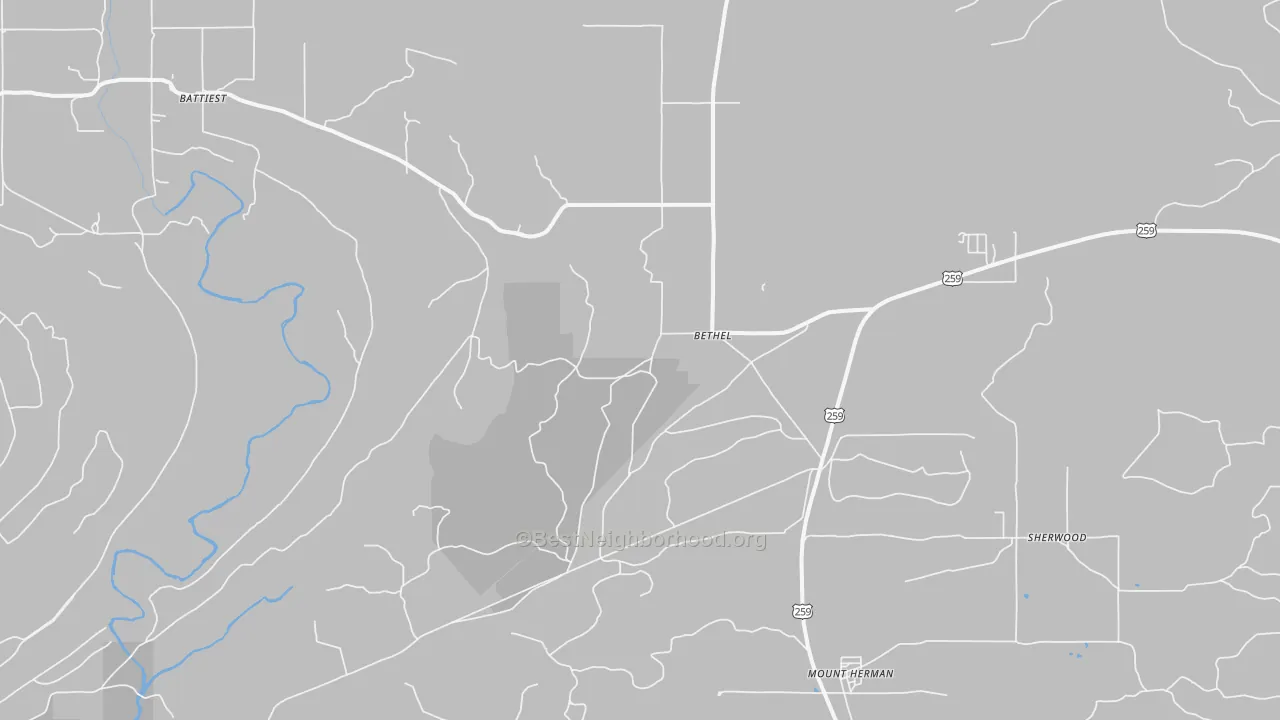 Bike Grade map of 74724, OK