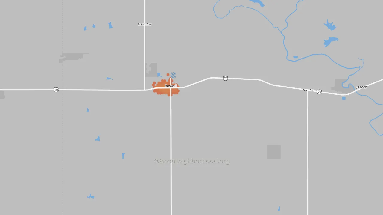 Bike Grade map of 74727, OK