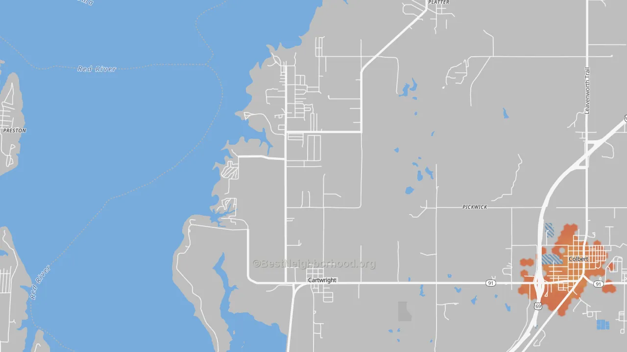 Bike Grade map of 74731, OK