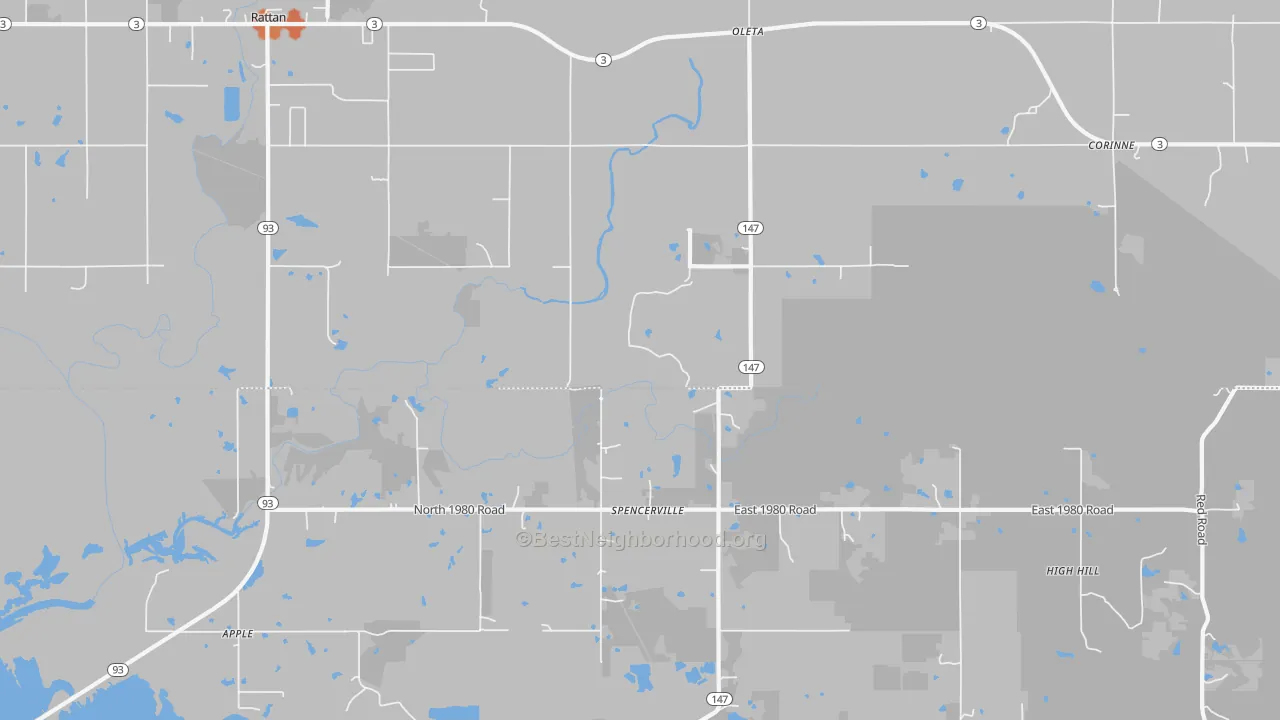 Bike Grade map of 74760, OK