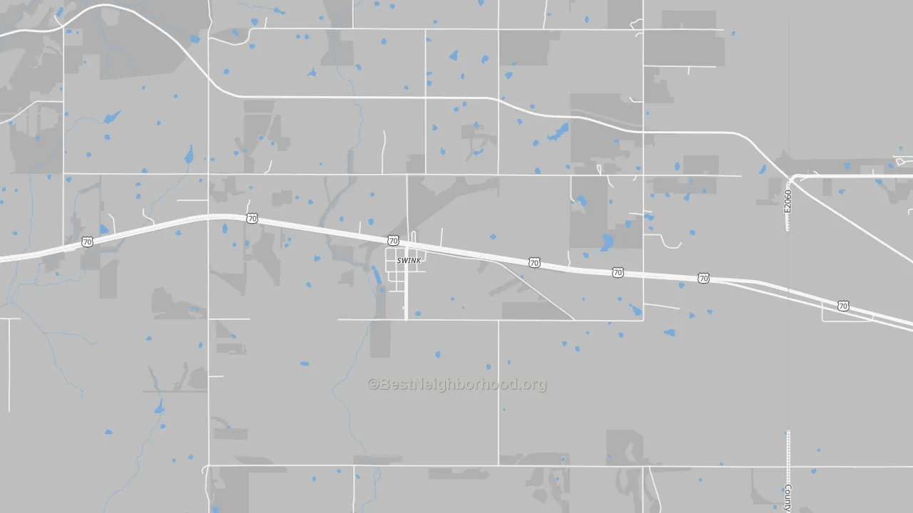 Bike Grade map of 74761, OK