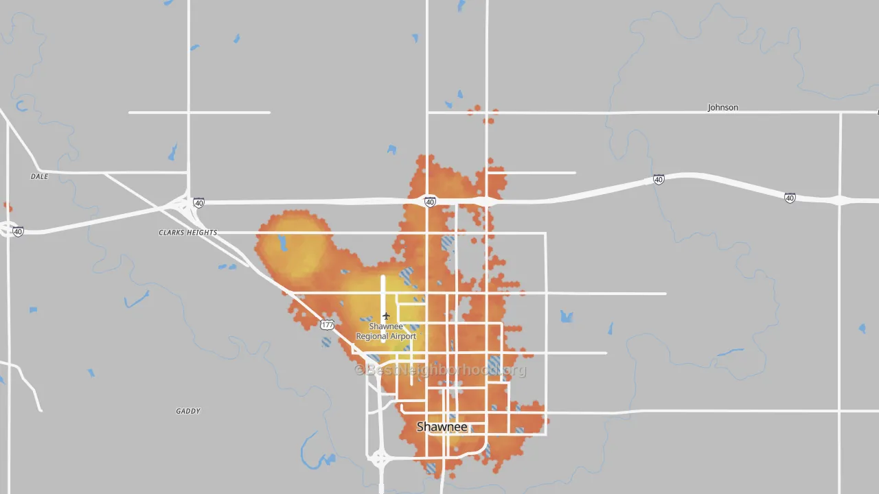Bike Grade map of 74804, OK