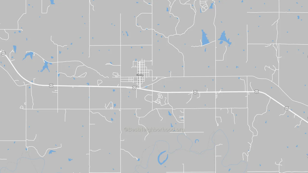 Bike Grade map of 74829, OK