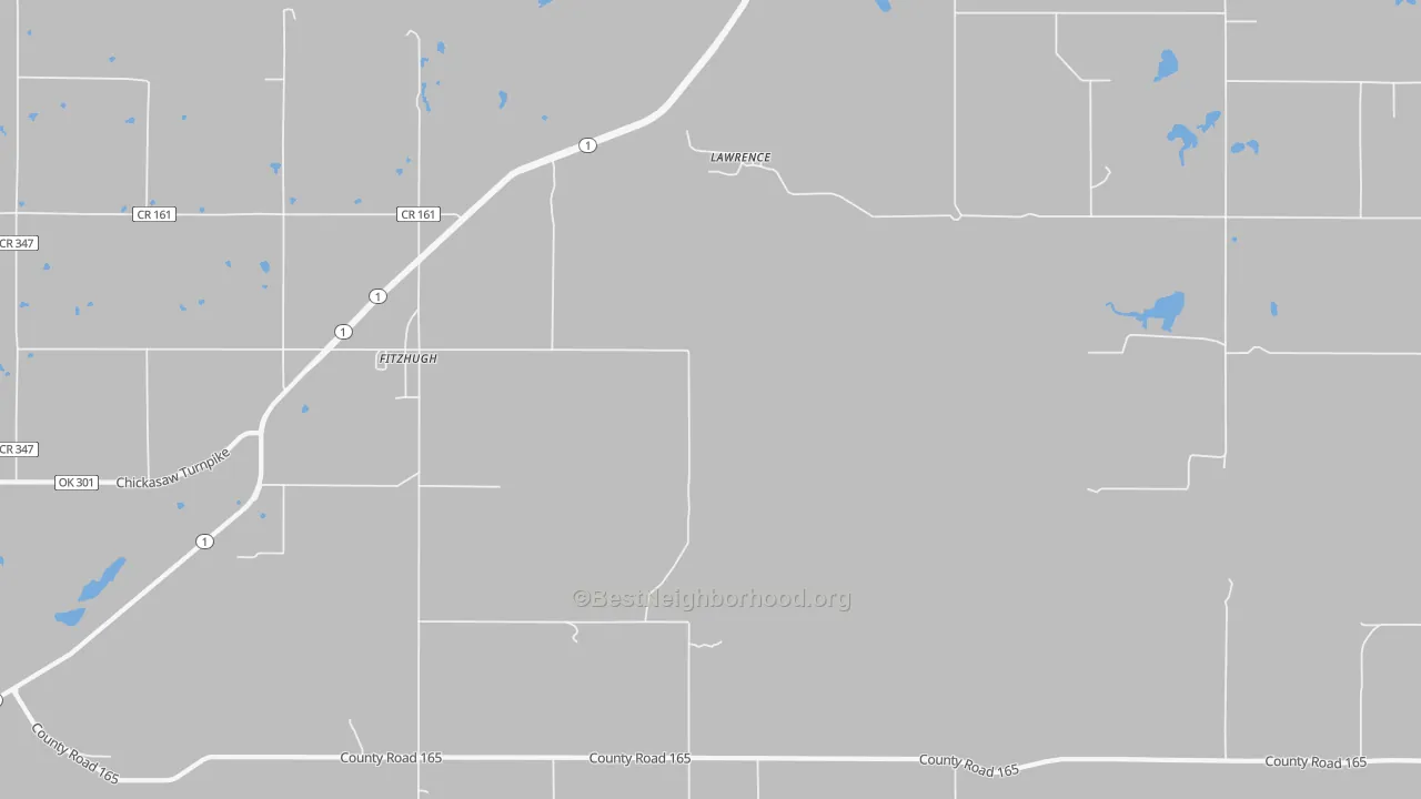 Bike Grade map of 74843, OK