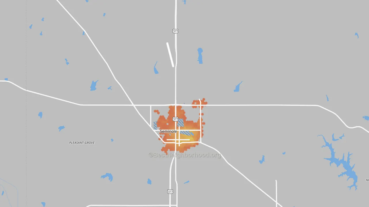 Bike Grade map of 74868, OK