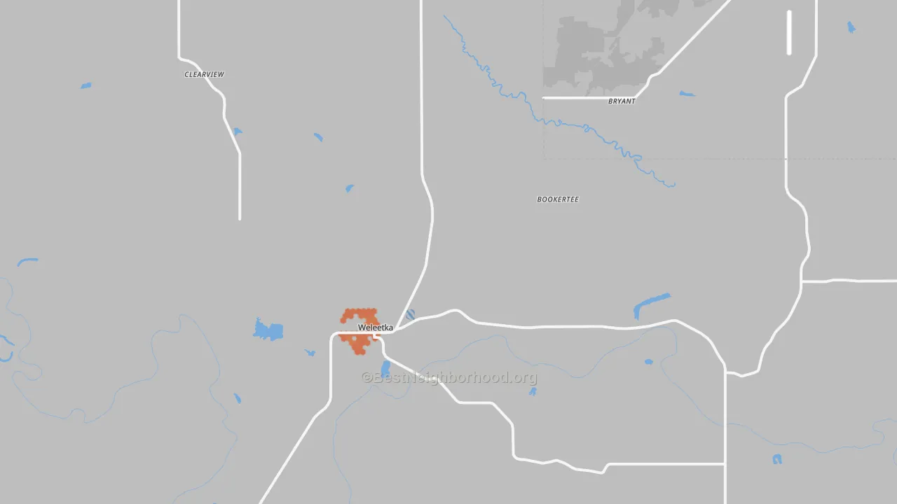 Bike Grade map of 74880, OK