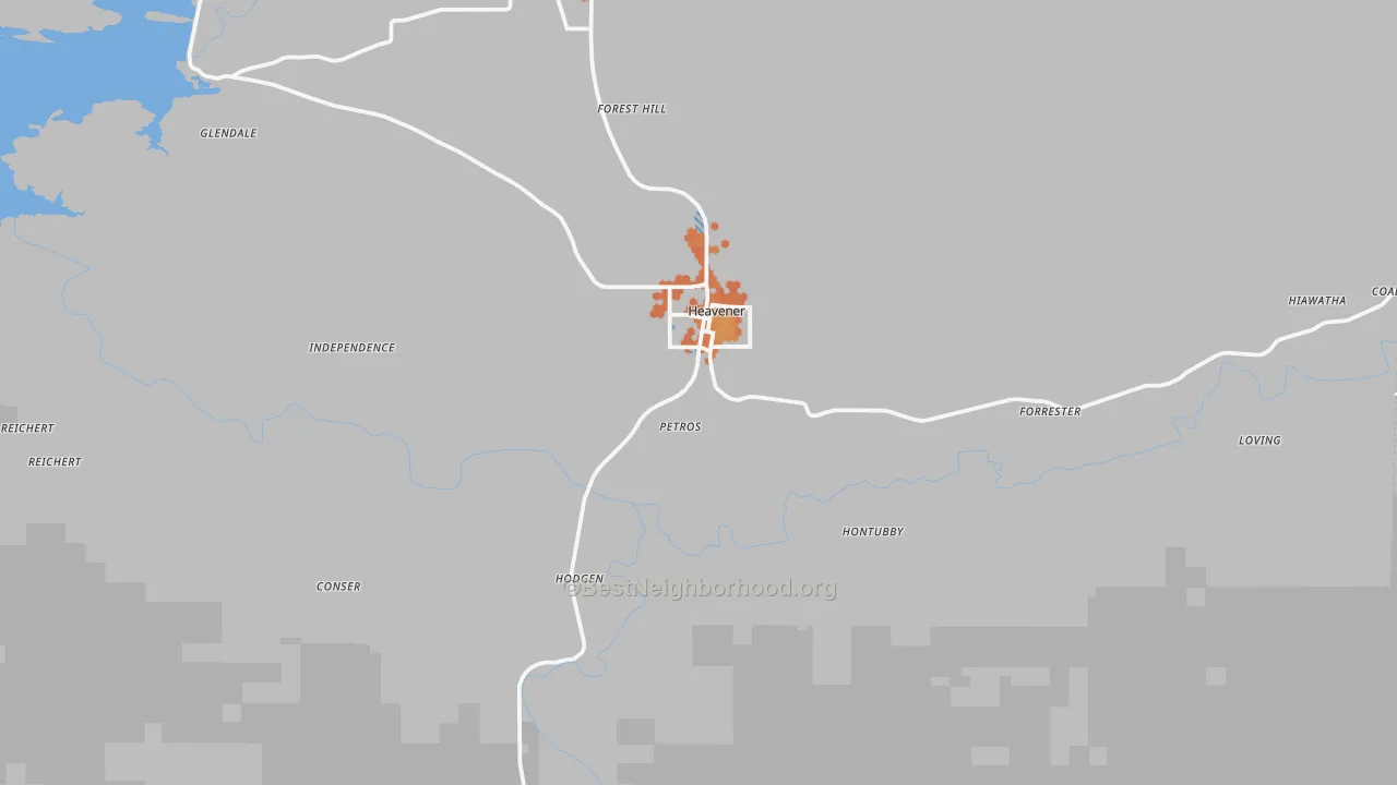 Bike Grade map of 74937, OK