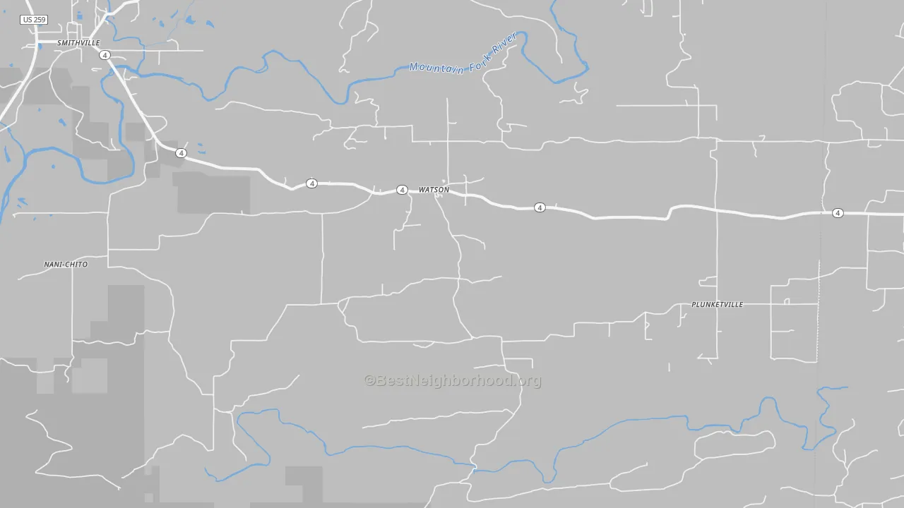 Bike Grade map of 74963, OK