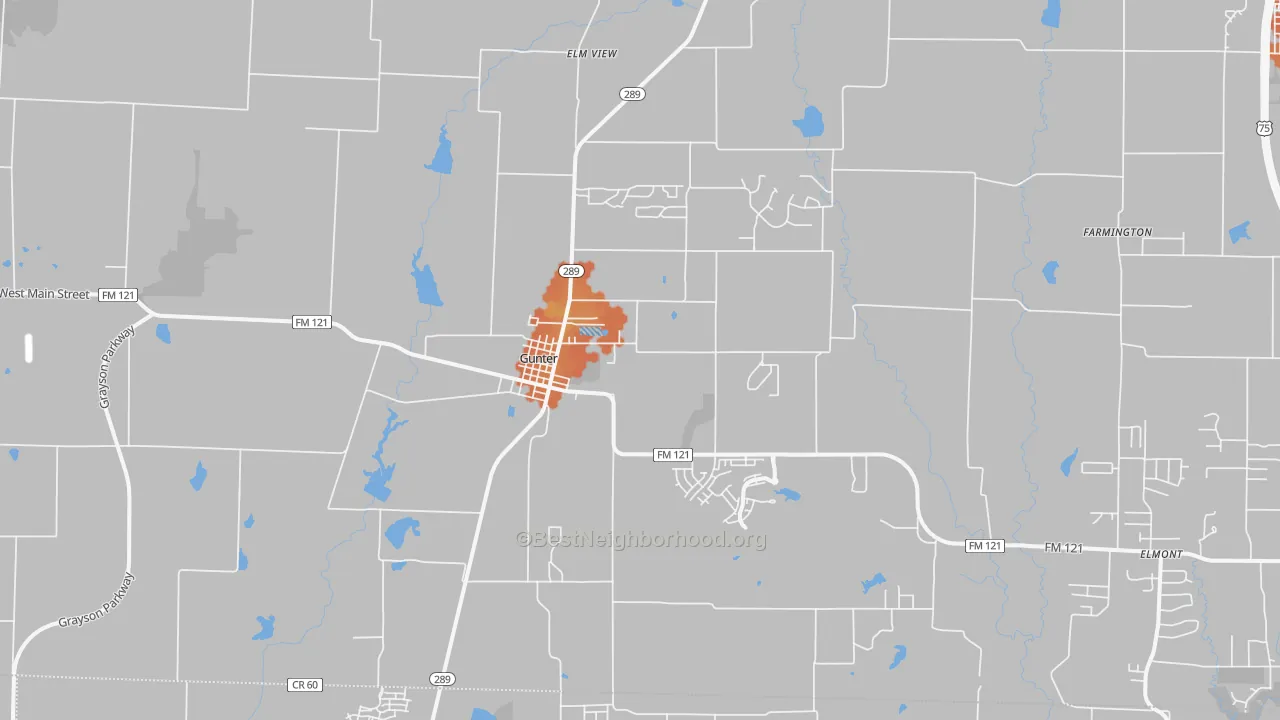 Bike Grade map of 75058, TX