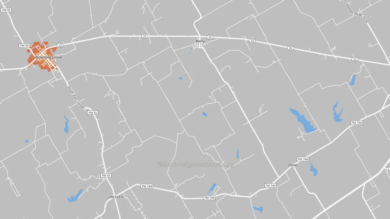Bike Grade map of 75102, TX