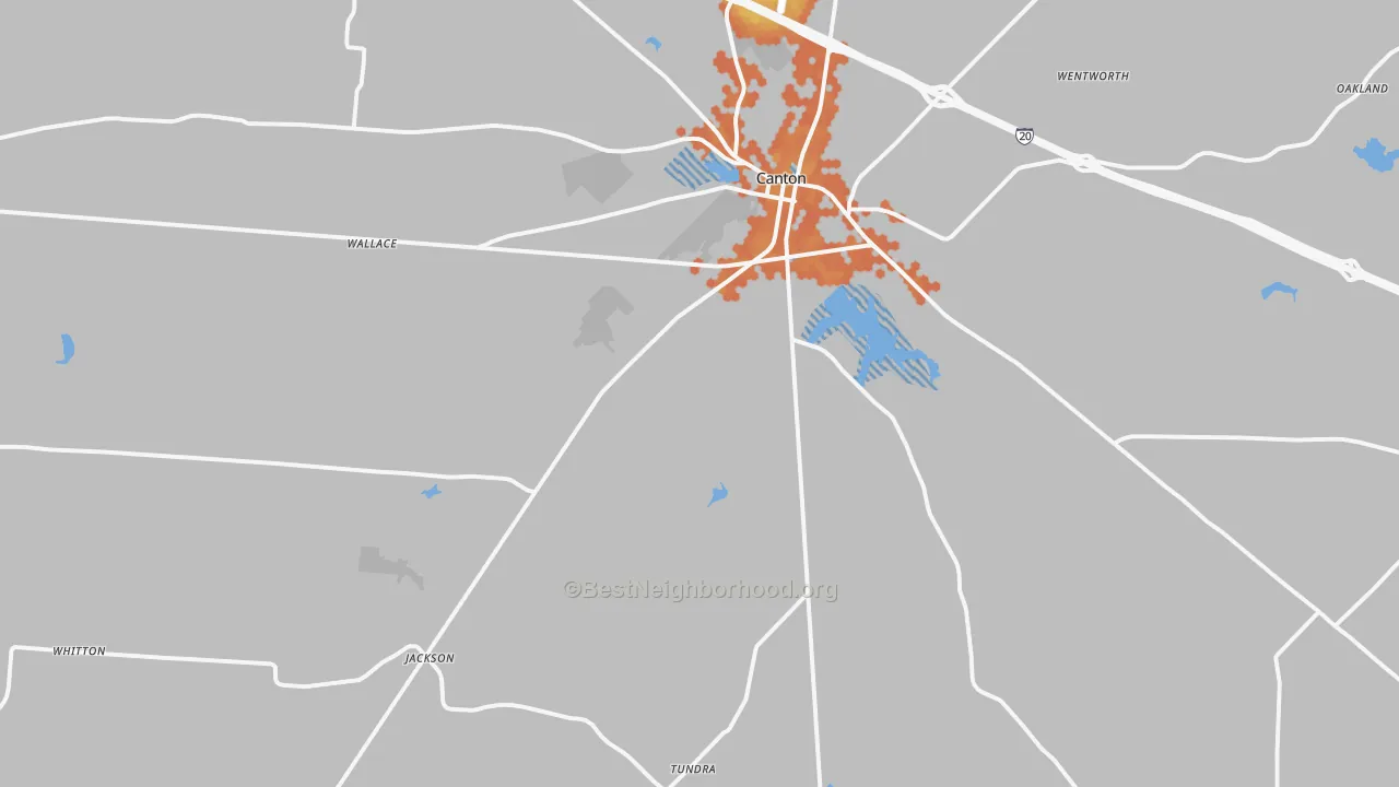Bike Grade map of 75103, TX