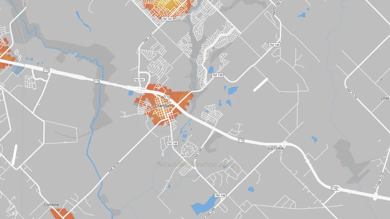 Bike Grade map of 75114, TX