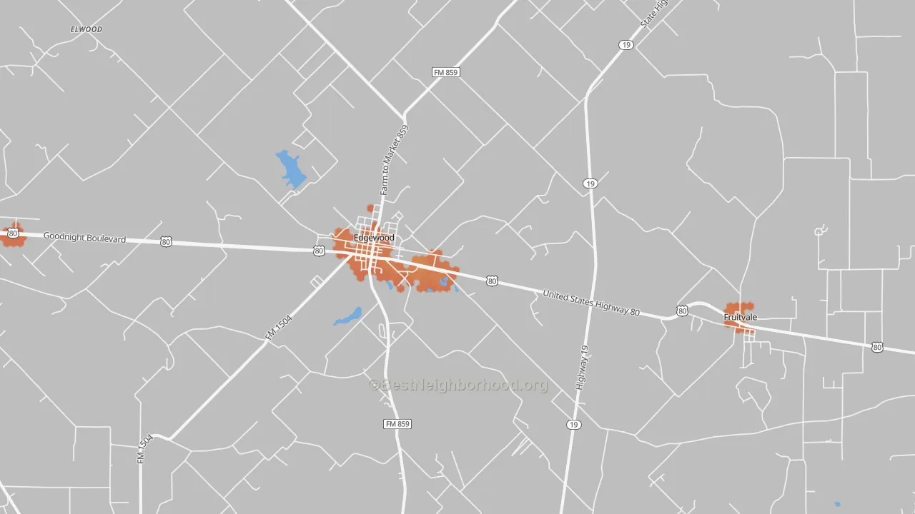 Bike Grade map of 75117, TX