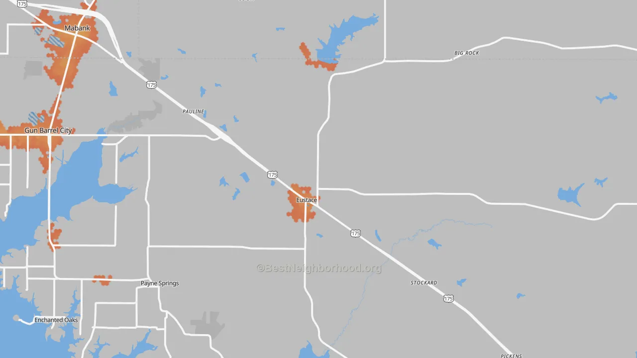 Bike Grade map of 75124, TX