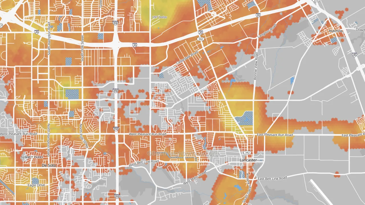 Bike Grade map of 75134, TX