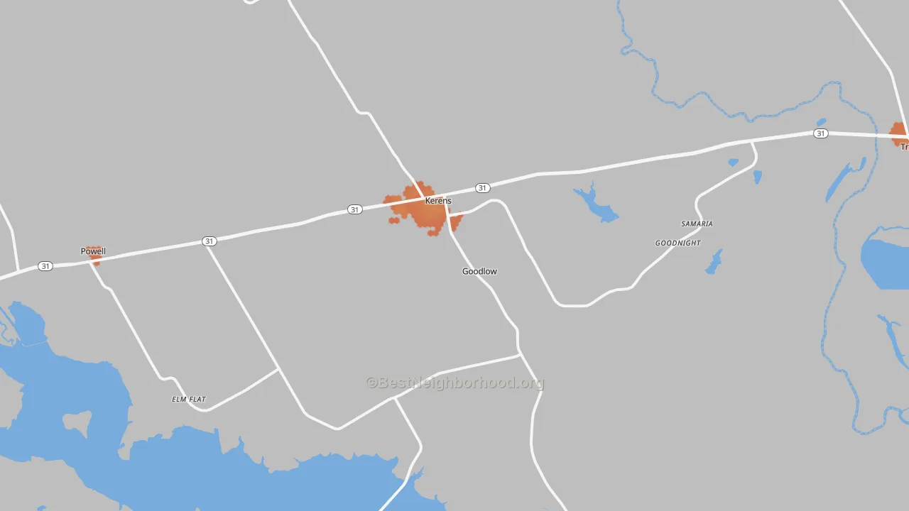Bike Grade map of 75144, TX