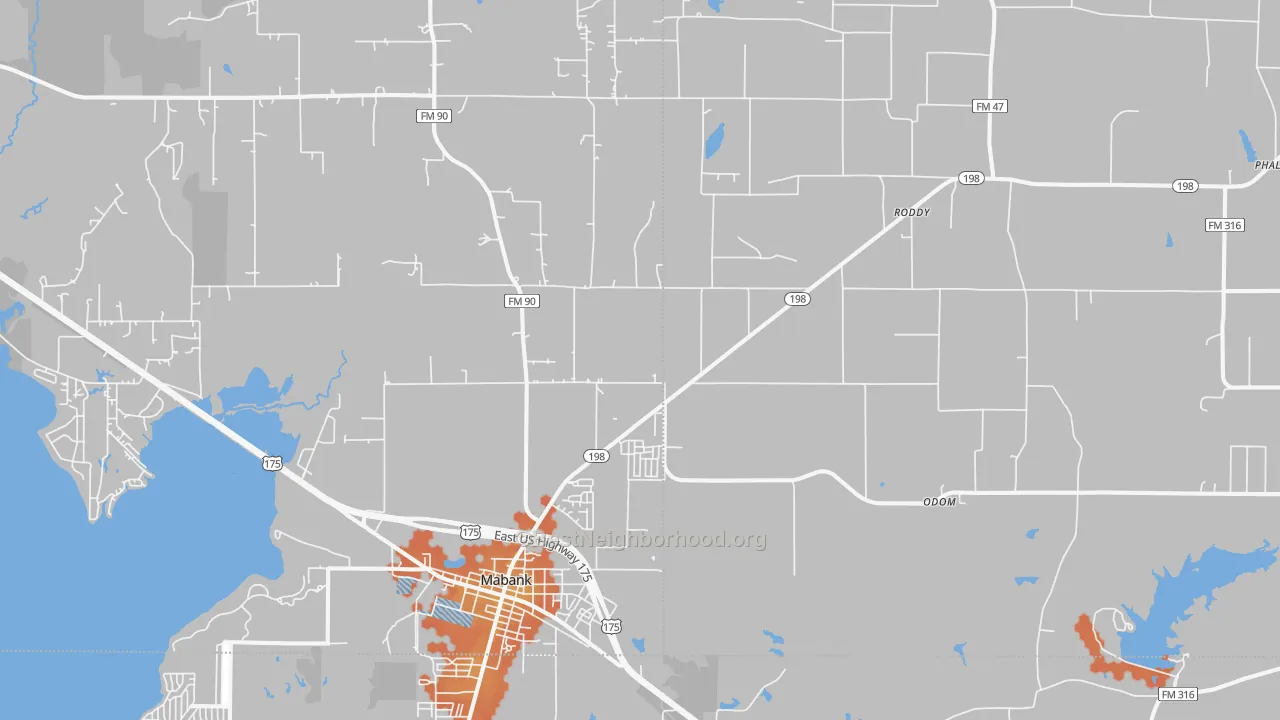 Bike Grade map of 75147, TX